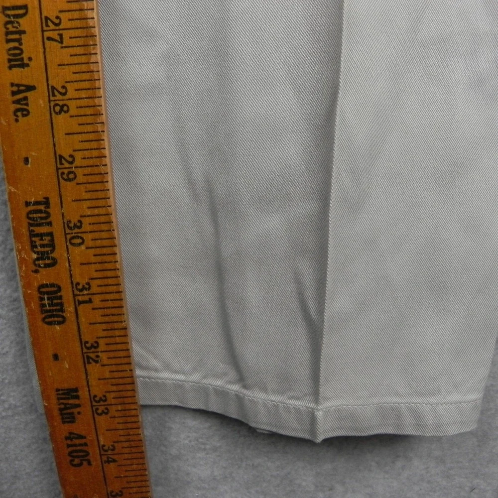 Calvin Klein Chinos Mens 34x34 Straight Leg Light Gray Cotton Twill Pants Casual